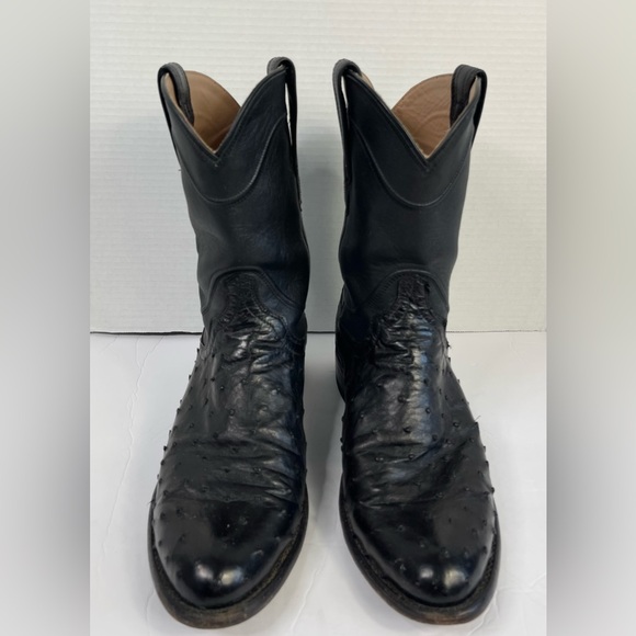 LIKE Tecovas The Dean Full-Quill Ostrich Zip Boot 10 - Picture 1 of 9